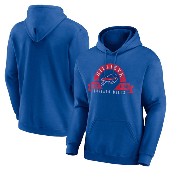 Men's Blue Buffalo Bills Pullover Hoodie
